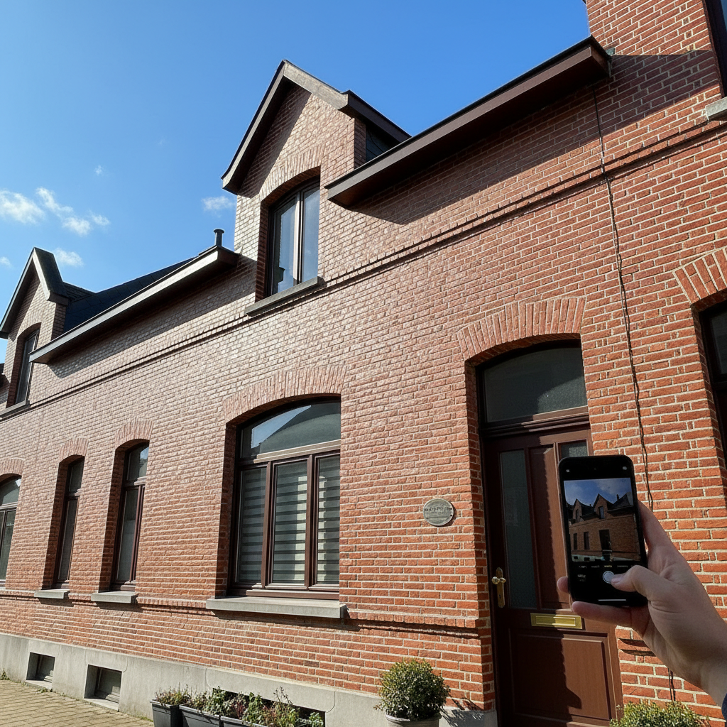 Mooi verzorgde bakstenen gevel na hydrofuge behandeling