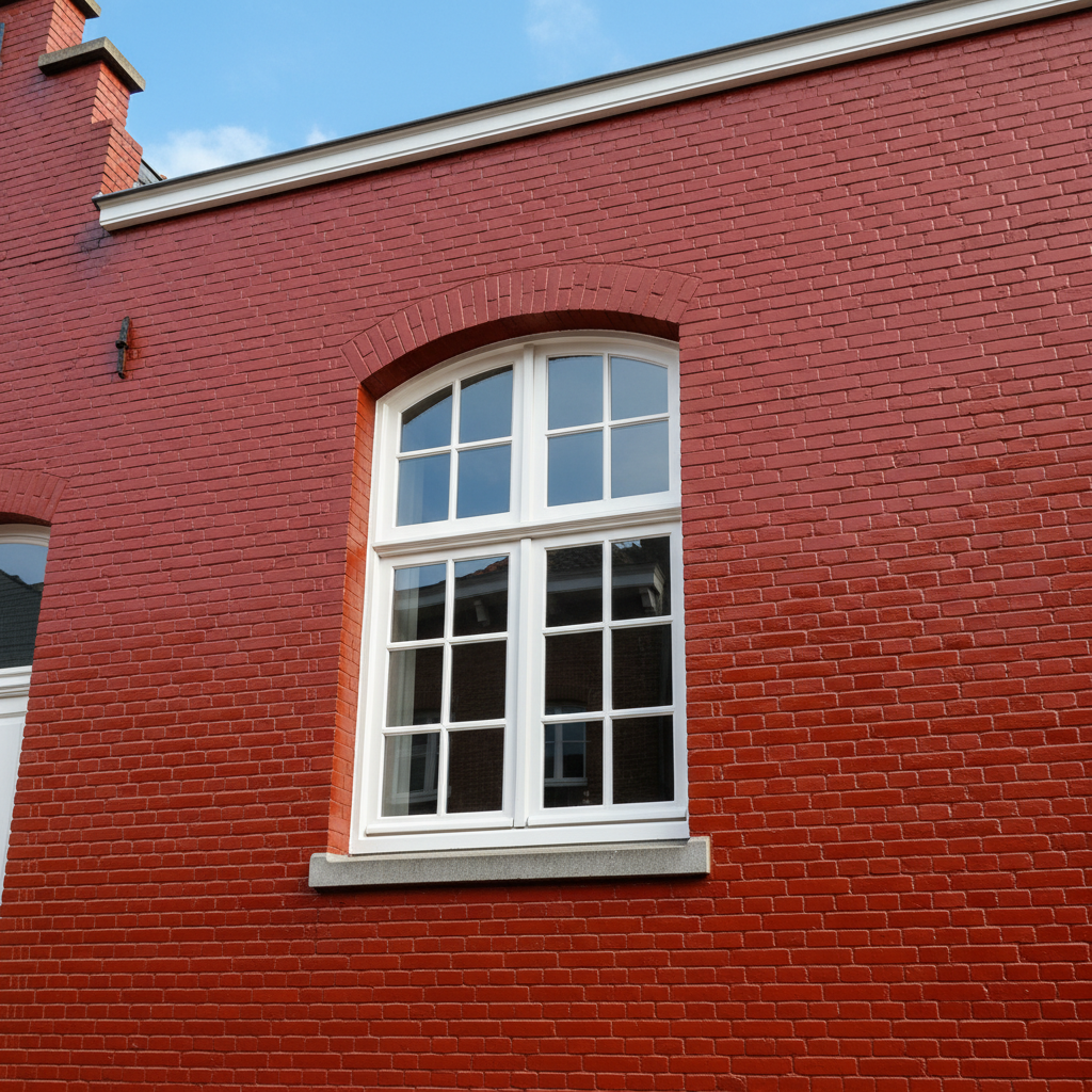 Antwerpse gevel voor en na vochtbehandeling