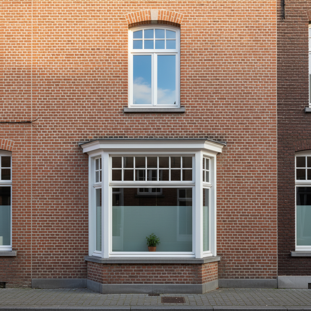 Mooi behandelde Gentse gevel na vochtbehandeling