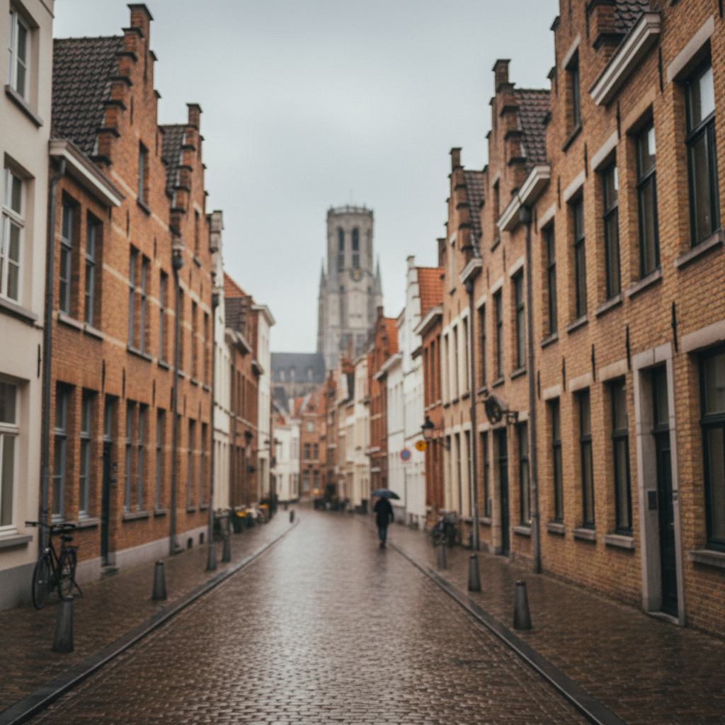 Historische huizen in de Mechelse binnenstad met klassieke Vlaamse architectuur