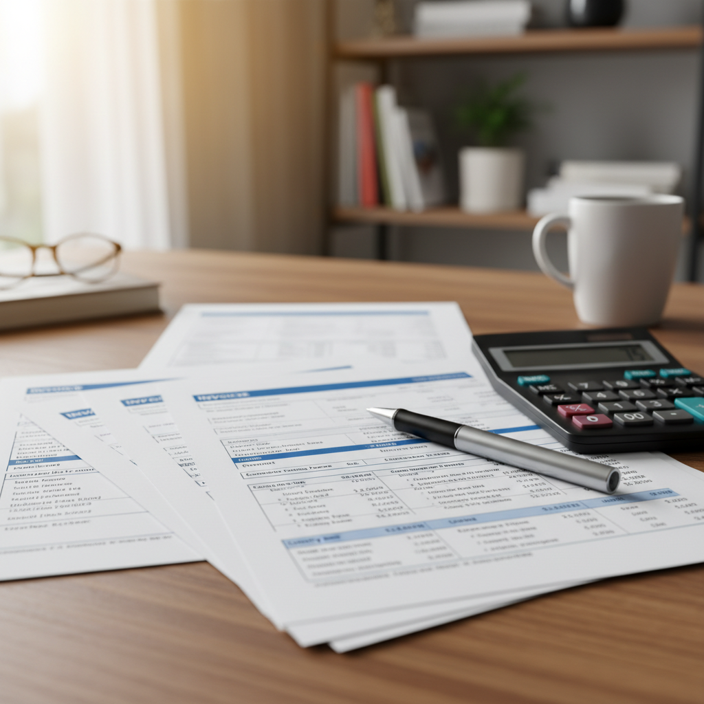 Officiële facturen en documenten voor premieaanvraag op bureau