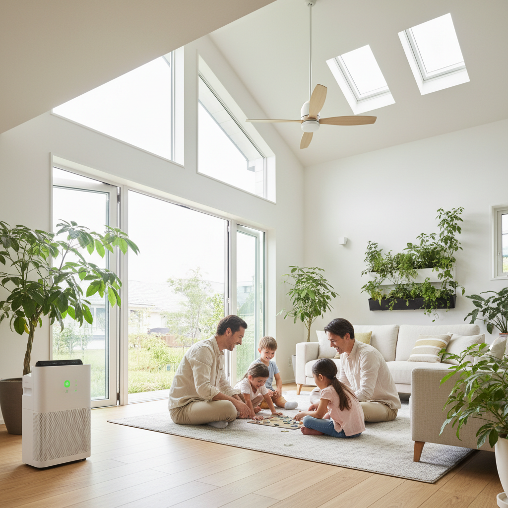 Gezinswoning met goede luchtkwaliteit en ventilatie