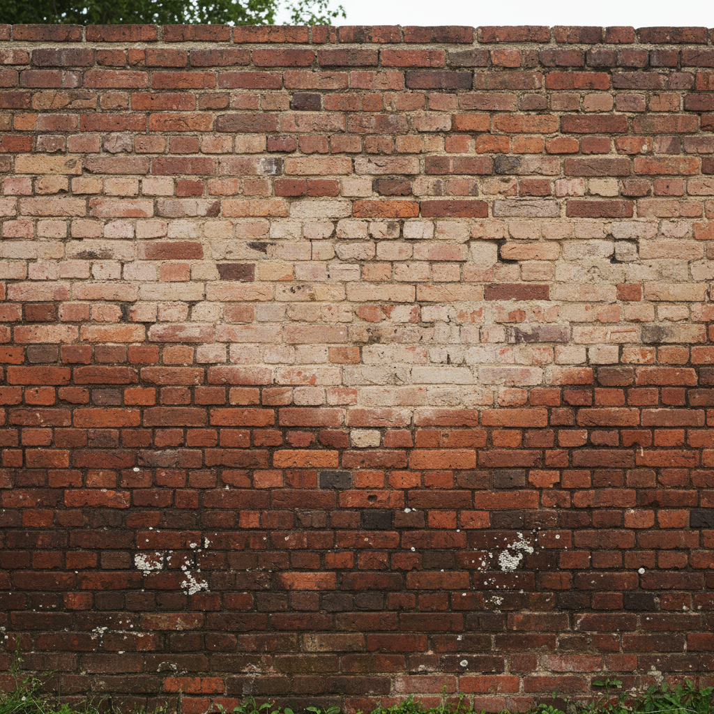 Vochtzone aan de onderkant van een muur - typisch teken van opstijgend vocht
